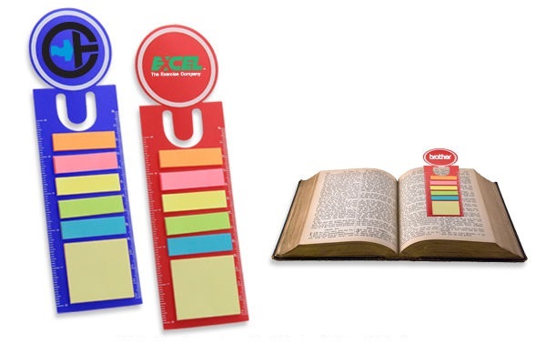Bookmark with Sticky Notes & Ruler (Round Shape)