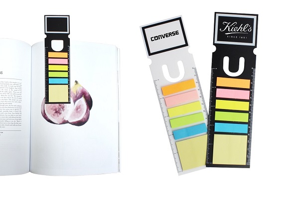 Bookmark with Sticky Notes & Ruler (Square Shape)