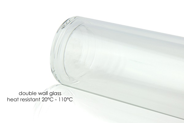 double wall glass flask