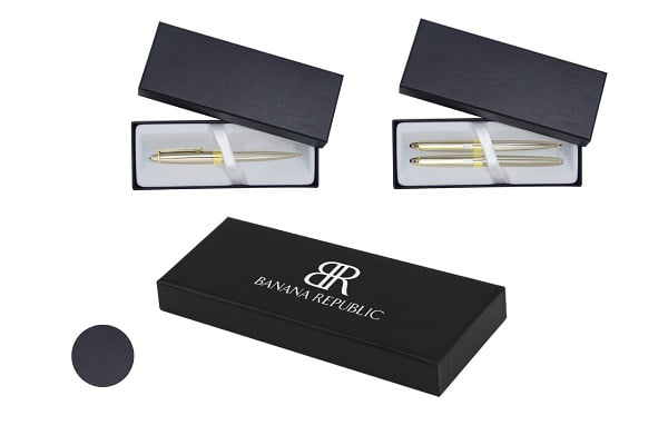 Fashion Single / Double Paper Pen Box with Black Sleeve