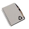 recycled notebook with pen