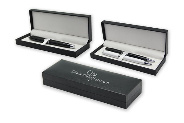 Single / Double Pen Gift Box with Black Sleeve (Flip Open)