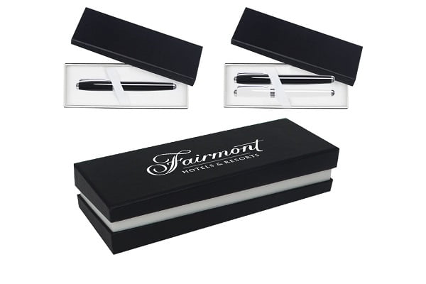 Single / Double Pen Gift Box with Black Sleeve