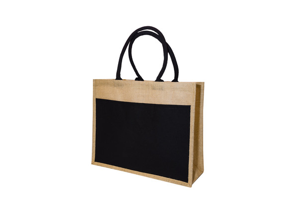 SAHARA Laminated Jute Canvas Bag With Pocket (Big)