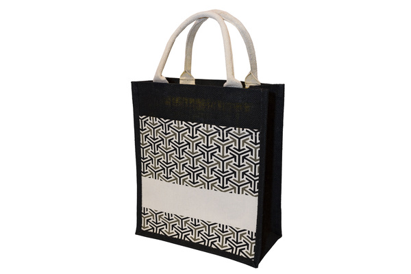 ATALY Colorful Printed Laminated Jute Canvas Bag