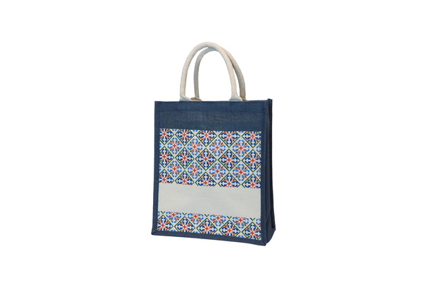 NIFTY Colorful Printed Laminated Jute Canvas Bag