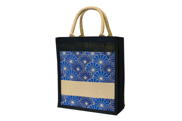 NYTARA Colorful Printed Laminated Jute Canvas Bag